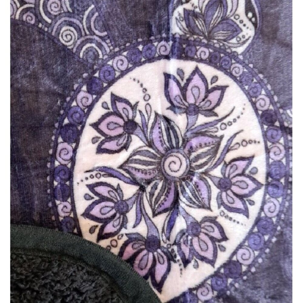 New Purple Sea Turtle Plush Fleece Throw Gift Blanket Sherpa Turtles SOFT Ocean - Picture 4 of 5
